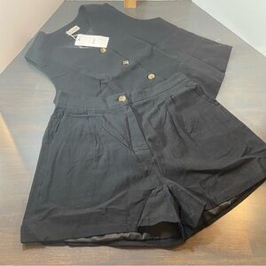 ELLEVEN 2-Piece Vest & Shorts Set – Size XL – NWT – Black